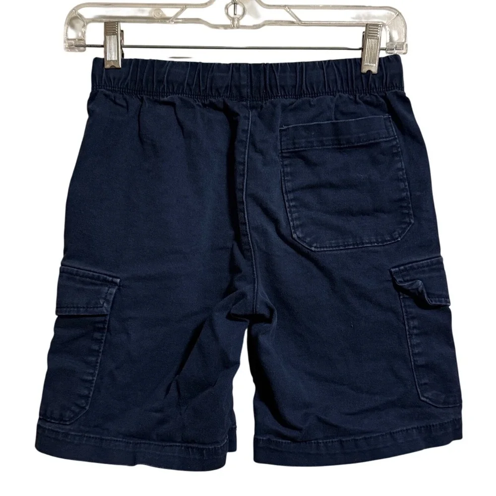 Old Navy Boys Cargo Jogger Shorts Ink Blue Size L 10-12 Elastic Waist Drawstring